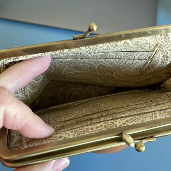 Hobo wallet. Vintage.  Brown leather. - Picture 7 of 7